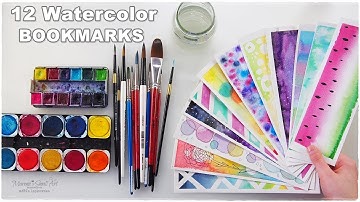 📚 DIY: 12 Easy Watercolor Bookmarks Ideas for Beginners ♡ Maremi
