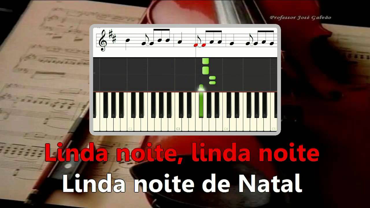 Natal - NOITE SANTA - ( Notas musicais, letra, acordes, karaoke ) 