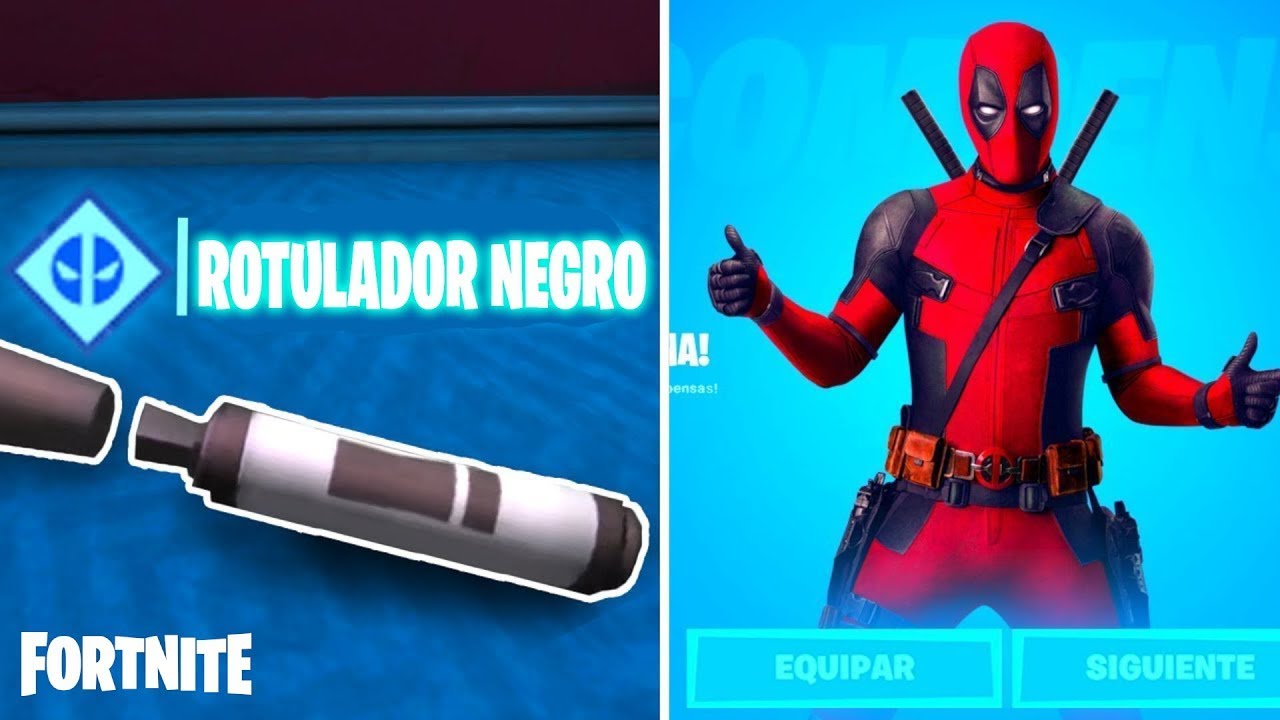 Encuentra El Rotulador Negro De Deadpool En Fortnite Youtube