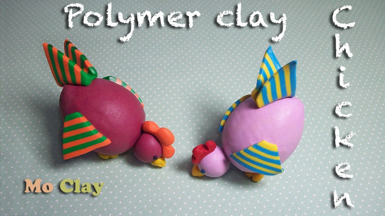Polymer clay tutorial. How to make a little chicken Easter project