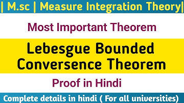 Lebesgue bounded convergence theorem proof in msc|  lebesgue bounded convergence theorem