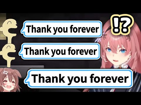 Lui Notices Chat Spamming Korone's "Thank You Forever"【Hololive】