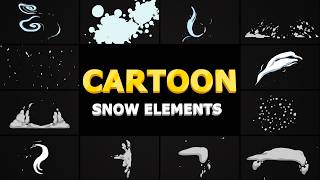 Cartoon Snow Assets - Free Hand-Drawn Winter FX (Ae, Pr, Dr, FCPX)