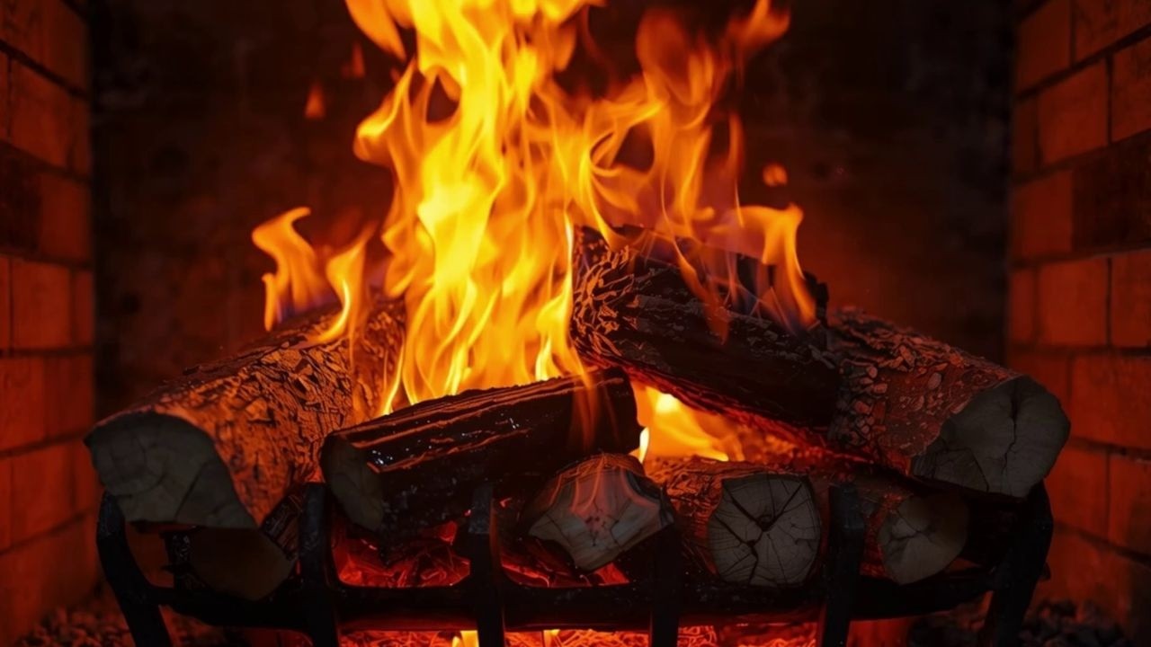 (NO ADS) Crackling Fireplace Sounds 🔥 Warm Cozy Night Ambience for Deep Sleep