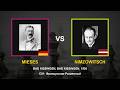 (Французская-Разменный) Mieses vs Nimzowitsch Bad Kissingen (Bad Kissingen) 1928_партия_24