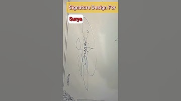 Surya Signature | सूर्या नाम का सिग्नेचर कैसे करें | #viral #youtubeshorts #shortsvideo #shorts #art