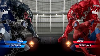 Venom & Black Spider Man VS Red Venom & Red Spider Man - Marvel vs Capcom Infinite
