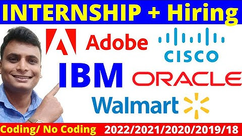 off campus internship and Freshers hiring Adobe Walmart IBM oracle Cisco  digital marketing