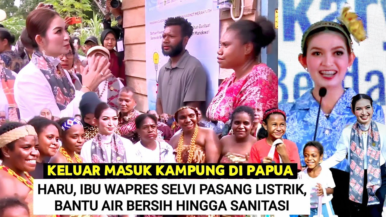 Puluhan Tahun Gelap, Terharu Ibu Wapres Selvi Gibran Pasang Listrik Utk Warga di Manokwari Papua 