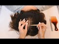 Asmr tingly scalp inspection with nails  relaxing hairplay  nitpicking for sleep real person