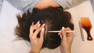 ASMR Tingly SCALP Inspection with NAILS | Relaxing Hairplay & Nitpicking for SLEEP (Real Person)