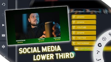 Social Media Lower Third Editing In Kinemaster | How To Edit Youtube Video In Kinemaster 2021
