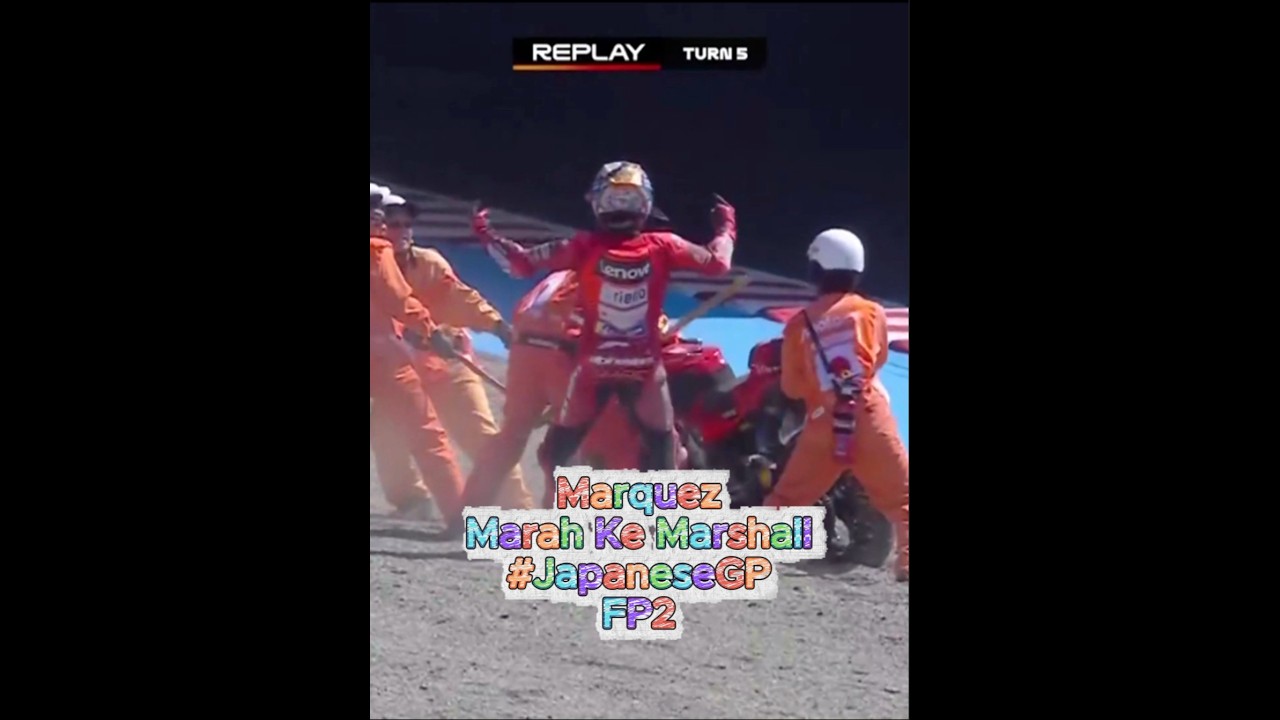 Moment Marquez marah ke marshall motogp 