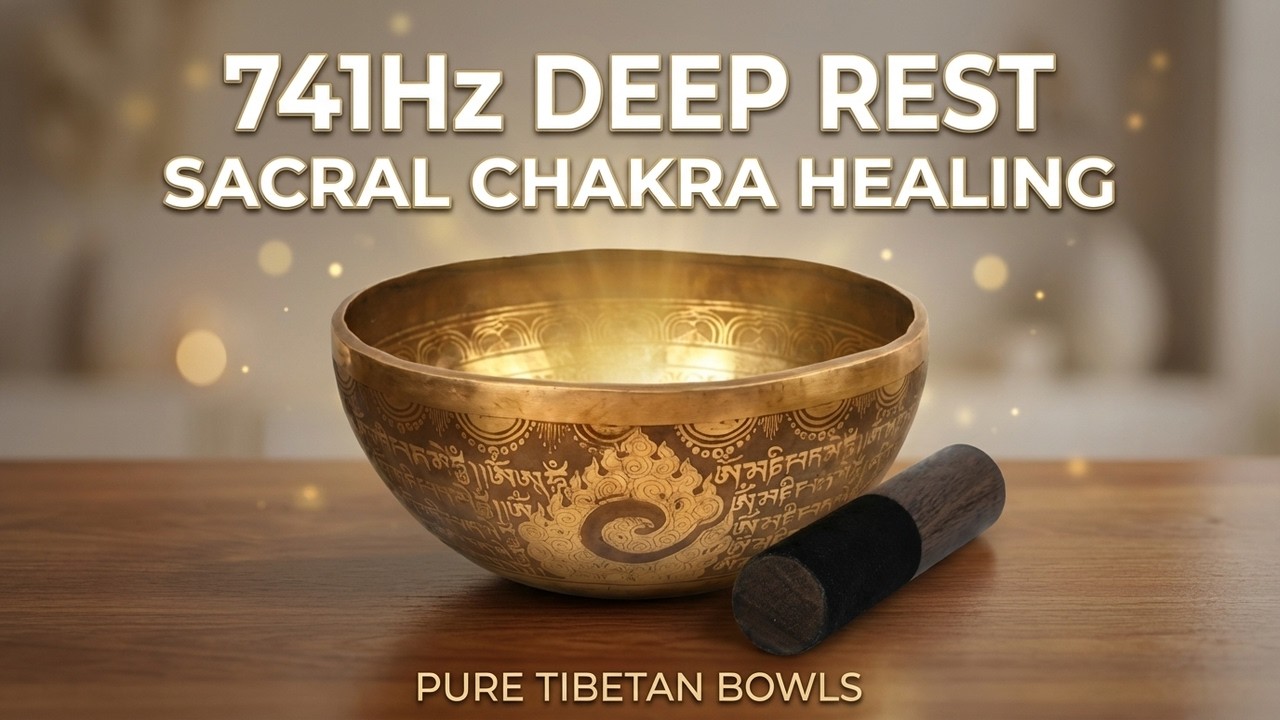 741Hz Pure Tibetan Singing Bowls | Sacral Chakra Activation & Deep Rest ...