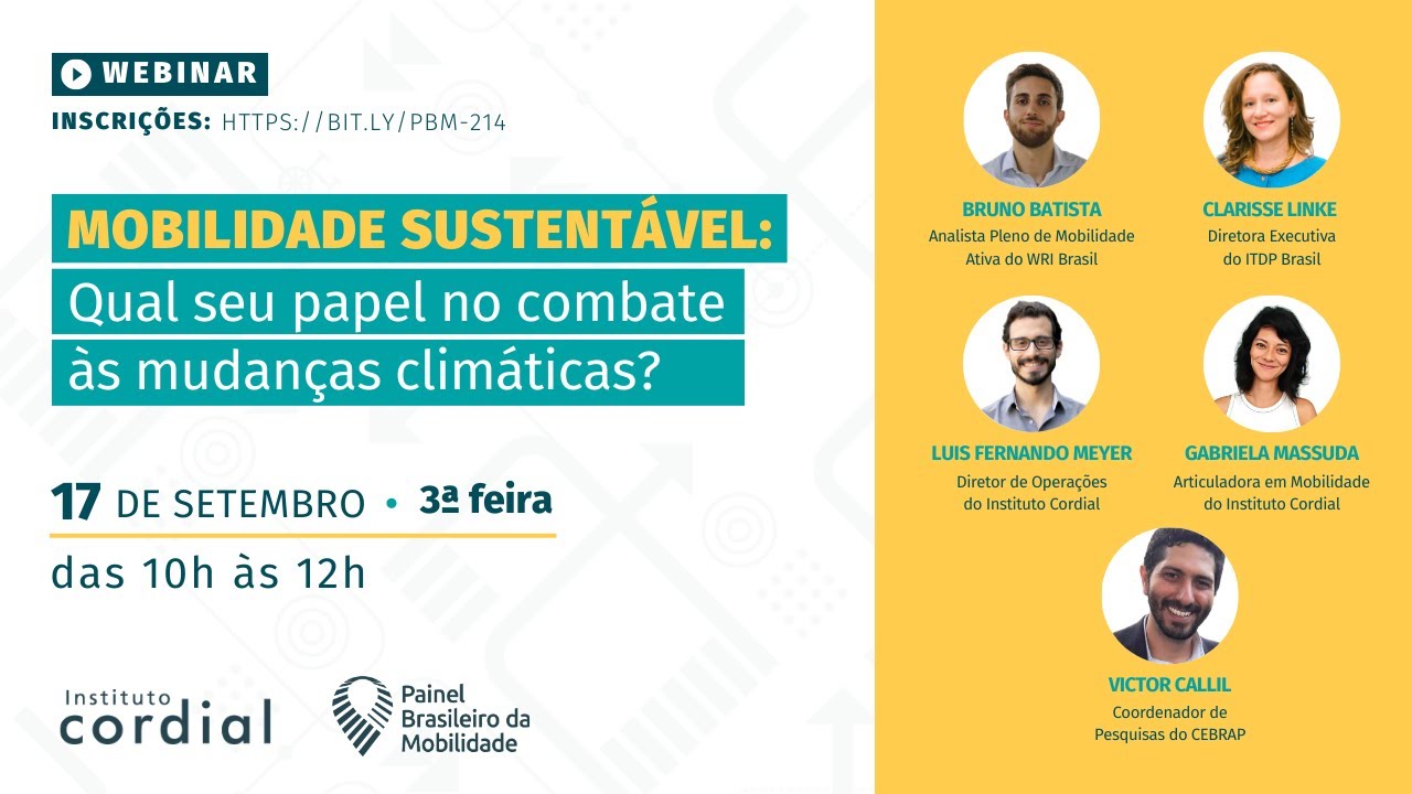 Webinar “Mobilidade sustentável: qual seu papel no combate às mudanças climáticas?”