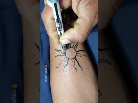 Colorful Sun Tattoo Designs