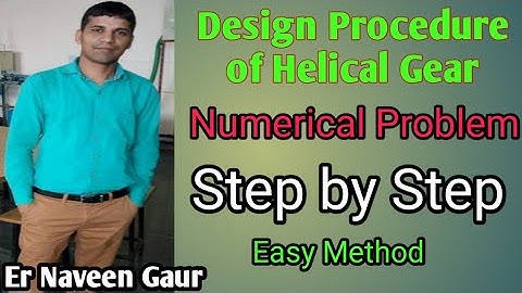 Design Procedure of Helical Gear