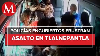 Policías frustraron un asalto a transporte público en Tlalnepantla