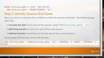 How to Find Quarter End Dates in Oracle SQL