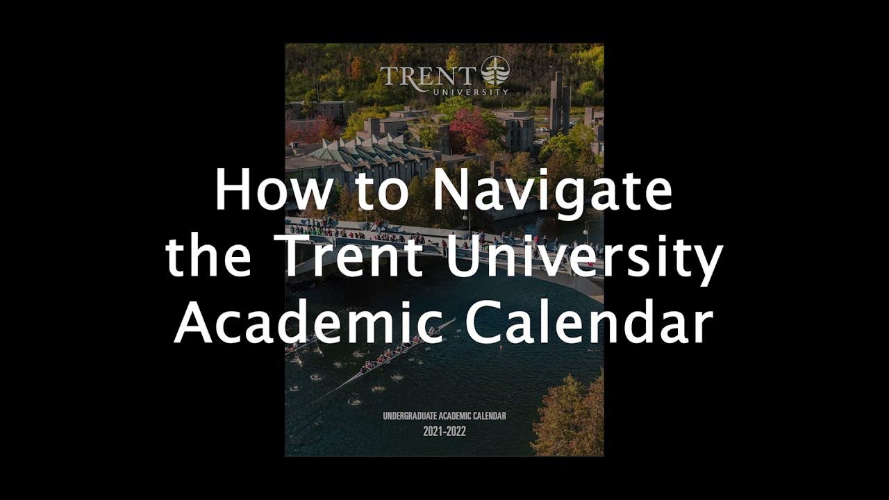 Navigating the Trent University Academic Calendar YouTube