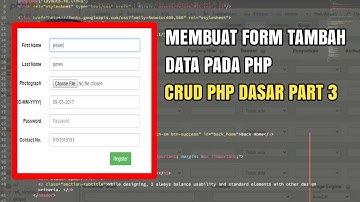 MEMBUAT FORM TAMBAH DATA/INSERT PHP NATIVE| CRUD DASAR PHP PART 3