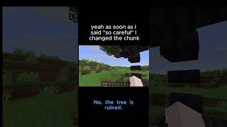 Minecraft but the chunk changes my first time playing  #minecraft