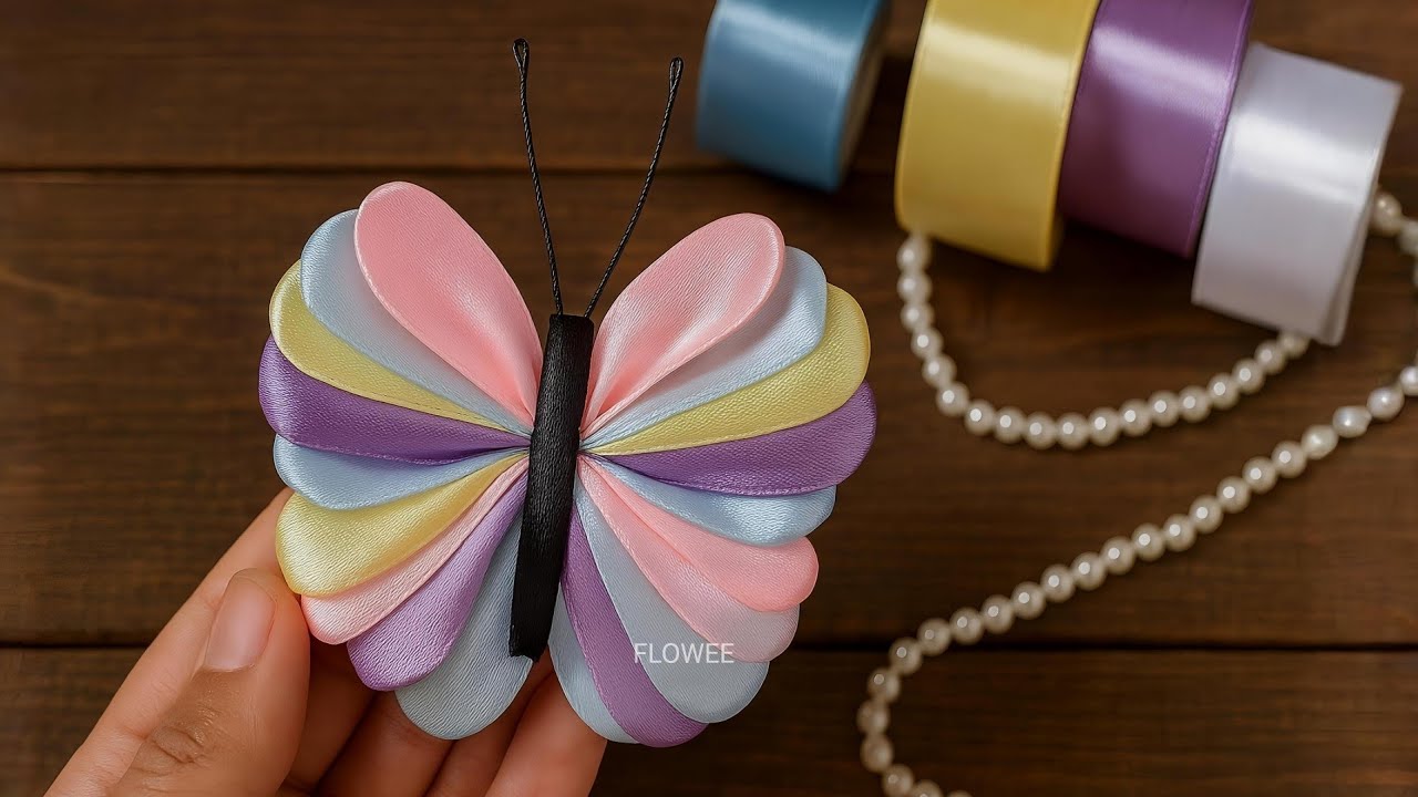 You Won't Believe This Butterfly is Made from Ribbons! 🦋✨ | Easy DIY Tutorial