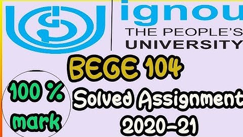 BEGE 104 Solved Assignment 2020-2021