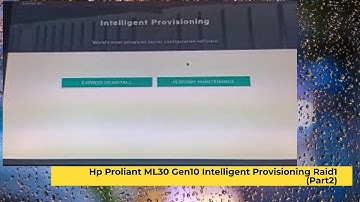 Hp Proliant ML30 Gen10 Intelligent Provisioning Raid1 (Part2)