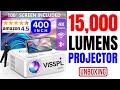 15K Lumens Powerful Projector VISSPL V30  ⫸  UNBOXING REVIEW  ⫷