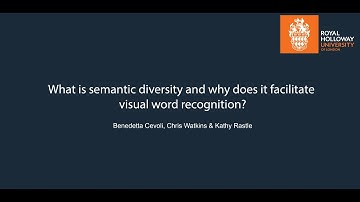 What is semantic diversity and why does it facilitate visual word recognition?