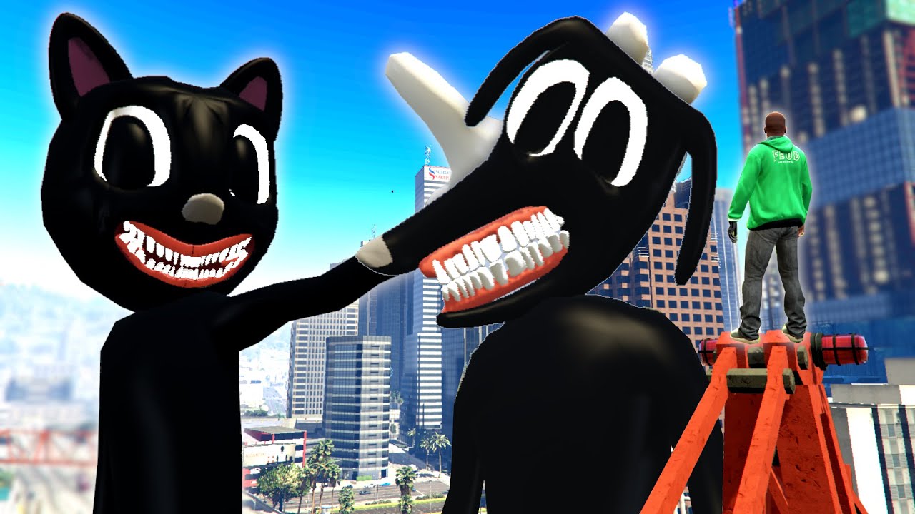 Cartoon Cat Vs Cartoon Dog In Gta 5 This Was Intense Gta 5 Mods Funny Gameplay Youtube - cartoon cat shirt roblox