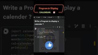Display Any Calendar with Python #python #programming #tutorial