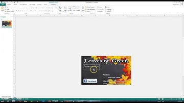 Designing a Business card on Microsoft Publisher Part 2