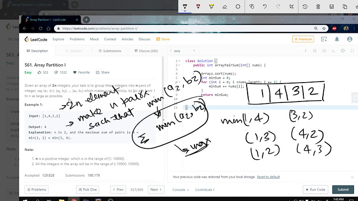 Array Partition I Solution LeetCode