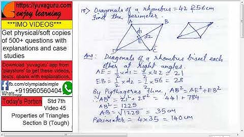 45 IMO Int Math Olympiad Video Std 7 Properties ofTriangle freeVideo1 by Vishal Mantri +919960560404