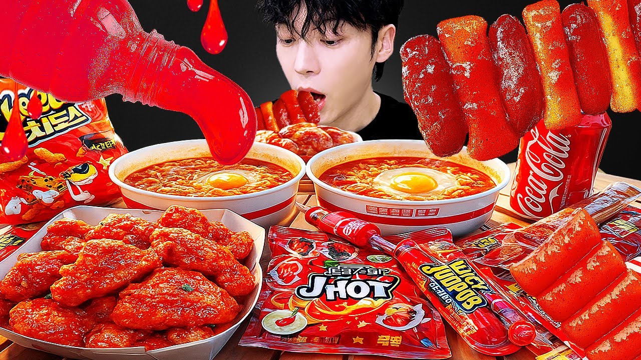 ASMR MUKBANG | Галактическое медовое желе, конфеты, рецепт, десерт (красная еда, лапша, мороженое)