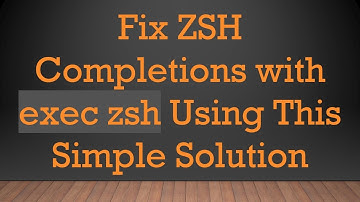 Fix ZSH Completions with exec zsh Using This Simple Solution