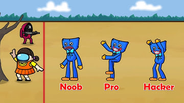 Noob - Pro - Hacker | Squid Game Survive Huggy Wuggy
