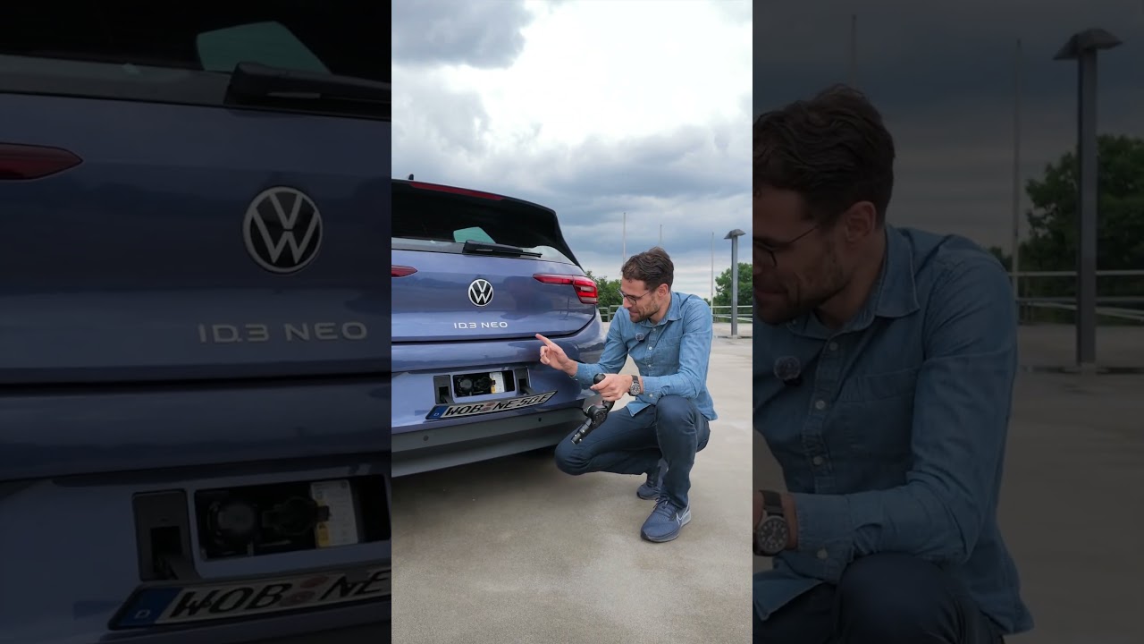 💡Kennzeichen umklappen für die Anhängerkupplung (75 kg) beim VW ID.3 Neo!