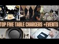 MY TOP 5 EVENT PLANNING FAVORITES | FRIDAY FIVES| TABLE CHARGER EDITION