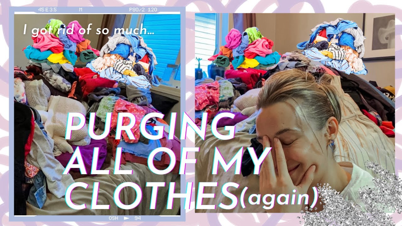 Purging Over Half of the Clothing I Own... 😱 Another Insane Closet Declutter *Super Satisfying*
