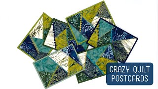 Crazy Quilt Postcard Live Demonstration with Jackie Erickson