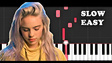 Billie Eilish - All the good girls go to hell (SLOW EASY PIANO TUTORIAL)
