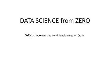 Day 5: Booleans and Conditionals in Python (Again)