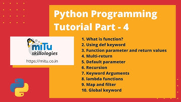 Python Programming Tutorial Part 4 : Functions