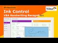 How to work with powerful Ink Control using VBA. VBA Handwriting Recognition