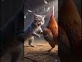 😹 Cat vs Chicken Fight 😱 | Funny Animal Battle 😂 #shorts#viral short #cat and hen