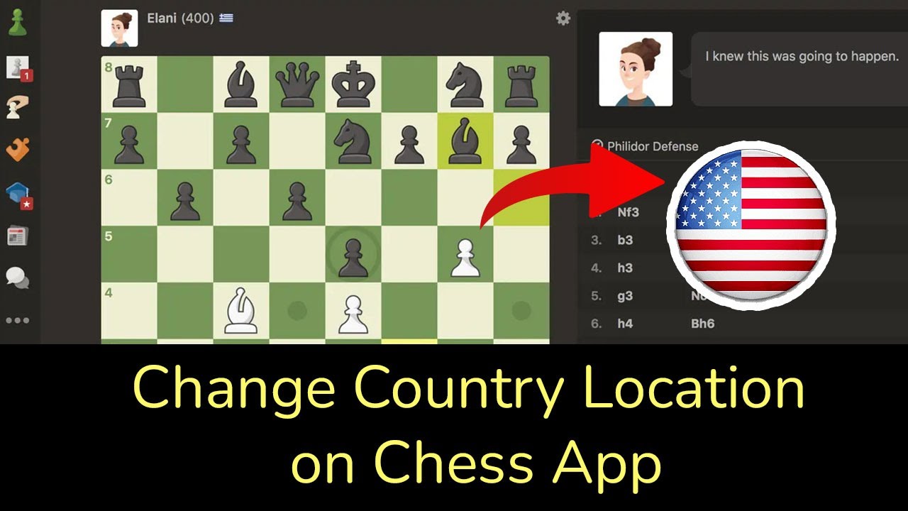 How to change country location on Chess App?