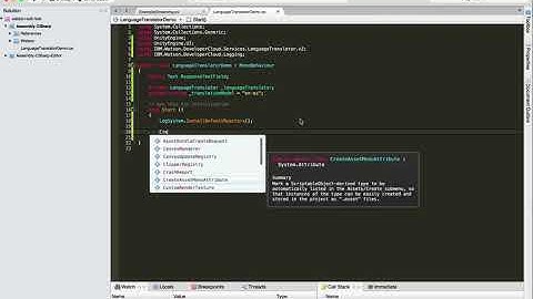 Watson Unity SDK  Instantiating Language Translator